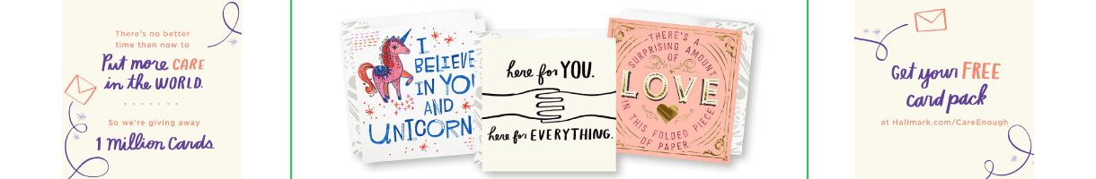 Excellent Consumer Communications During COVID-19: Hallmark offers greeting cards