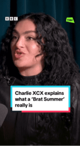 Charli XCX in a media interview